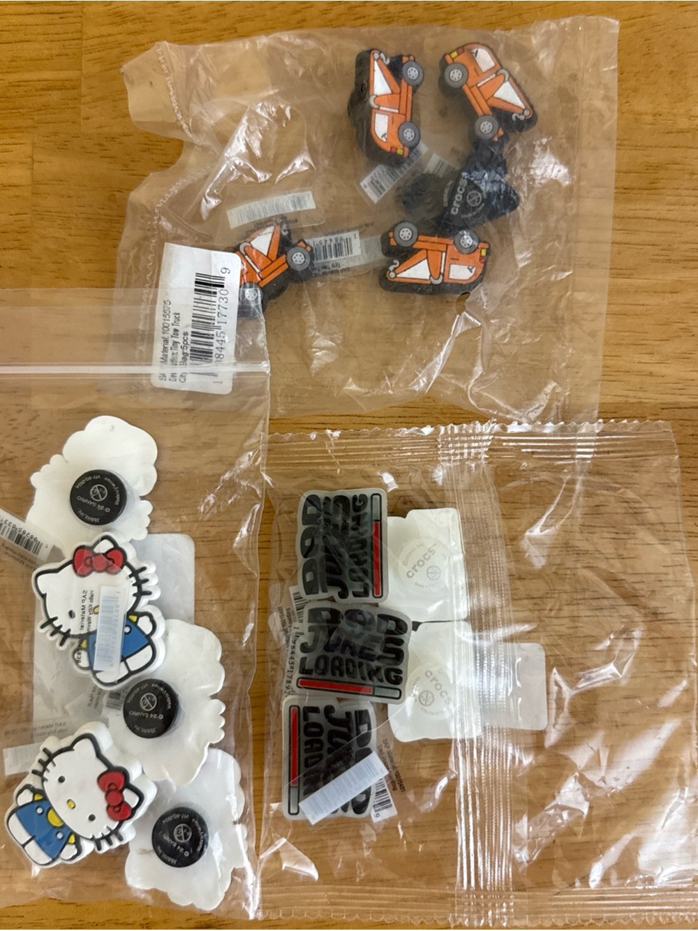 Croc Jibbitz Lot Hello Kitty Construction Dad Jokes Loading 15 Pieces